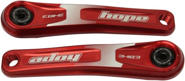 Hope Ebike Crank Arm Set - 165mm ISIS Standard Offset Red Online