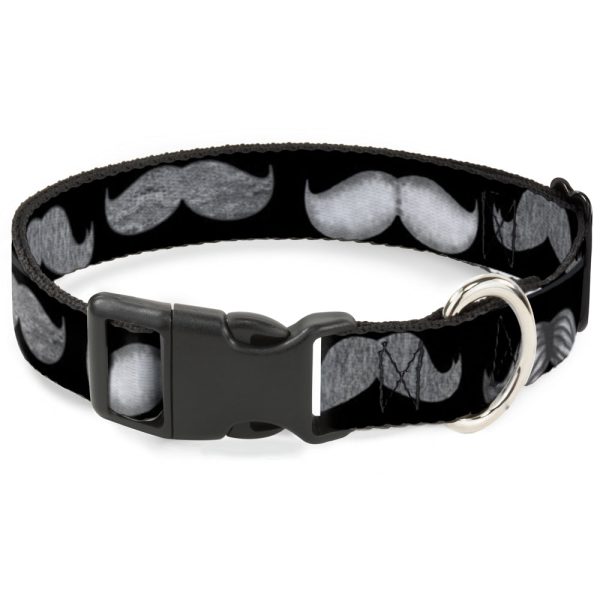 Plastic Clip Collar - Mustaches Black Sketch Online Hot Sale