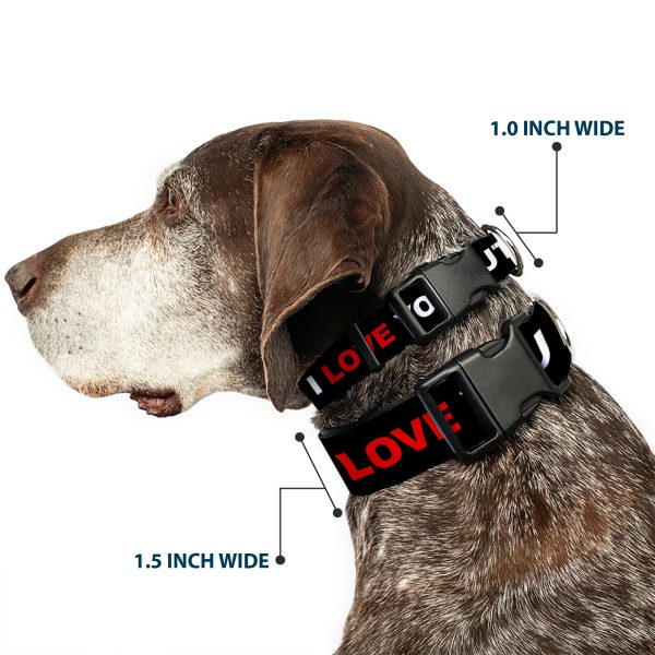 Plastic Clip Collar - I LOVE YOU BUT I VE CHOSEN DUBSTEP Black White Red Online Hot Sale - Image 2