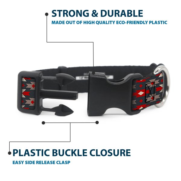 Plastic Clip Collar - Mini Navajo Black Gray Red White Online Hot Sale - Image 4